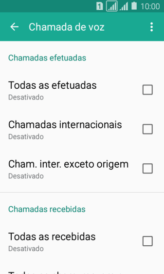 Pressione o tipo de bloqueio desejado. Pressione o tipo de bloqueio desejado.