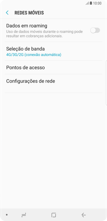 Pressione Pontos de acesso. Pressione Pontos de acesso.