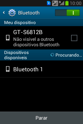 Pressione o dispositivo Bluetooth desejado, e siga as instruções da tela para conectar o dispositivo ao seu celular. Pressione o dispositivo Bluetooth desejado, e siga as instruções da tela para conectar o dispositivo ao seu celular.