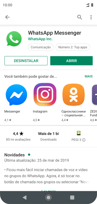 Pressione a tecla de início para finalizar e voltar à tela inicial. Pressione a tecla de início para finalizar e voltar à tela inicial.