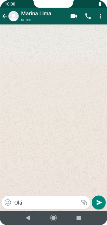 Pressione o ícone de enviar. Pressione o ícone de enviar.