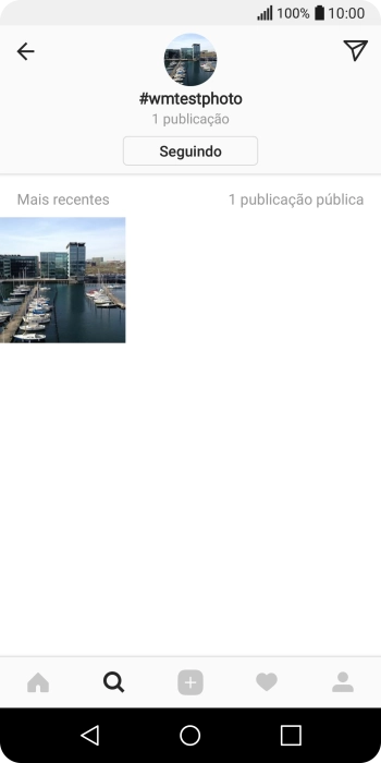 Pressione o ícone de novo post. Pressione o ícone de novo post.