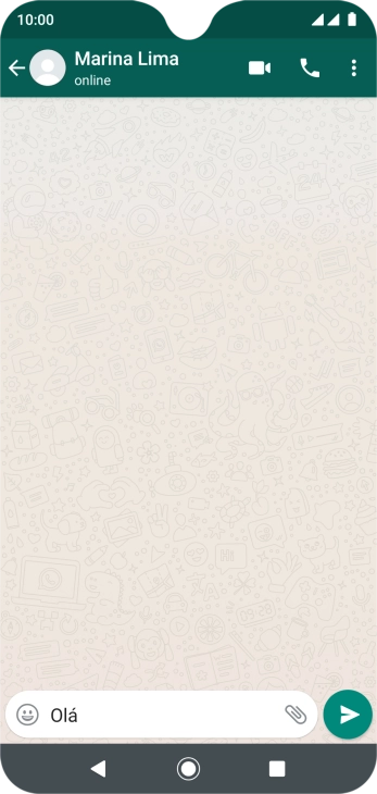 Pressione o ícone de enviar. Pressione o ícone de enviar.