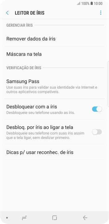 Pressione a tecla de voltar. Pressione a tecla de voltar.