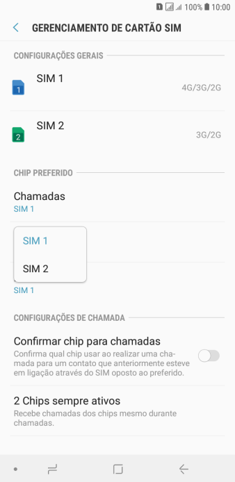 Pressione o chip desejado. Pressione o chip desejado.