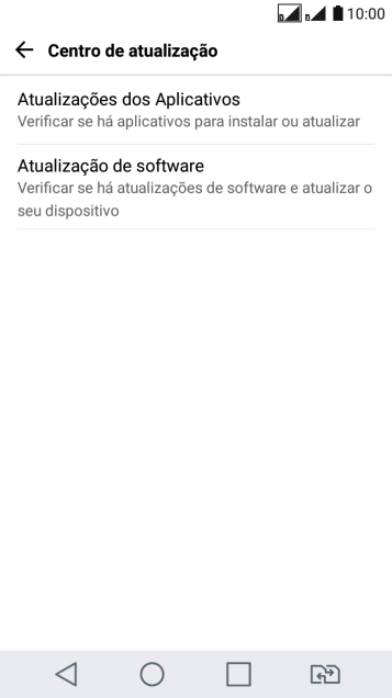 Pressione Atualização de software. Se uma nova versão de software estiver disponível, ela será mostrada na tela. Siga as indicações do visor para atualizar o software do celular. Pressione Atualização de software. Se uma nova versão de software estiver disponível, ela será mostrada na tela. Siga as indicações do visor para atualizar o software do celular.