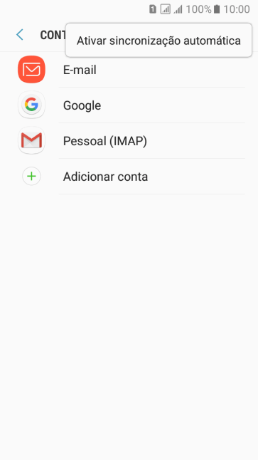 Pressione Ativar sincronização automática. Pressione Ativar sincronização automática.