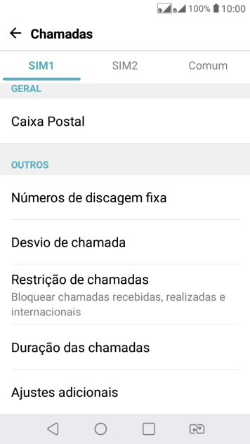 Pressione Restrição de chamadas. Pressione Restrição de chamadas.