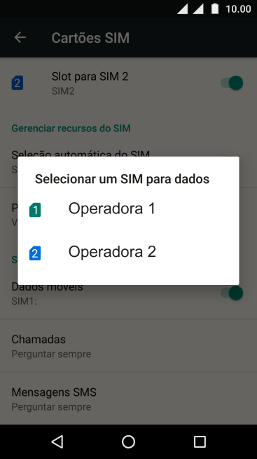 Pressione o chip desejado. Pressione o chip desejado.