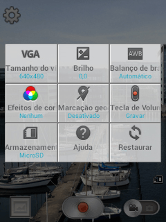 Pressione Tamanho do vídeo. Pressione Tamanho do vídeo.