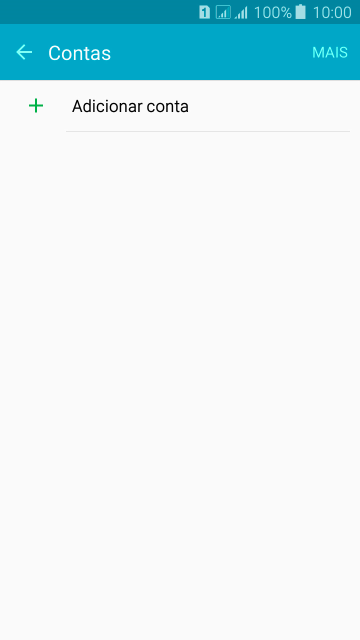 Pressione Adicionar conta. Pressione Adicionar conta.