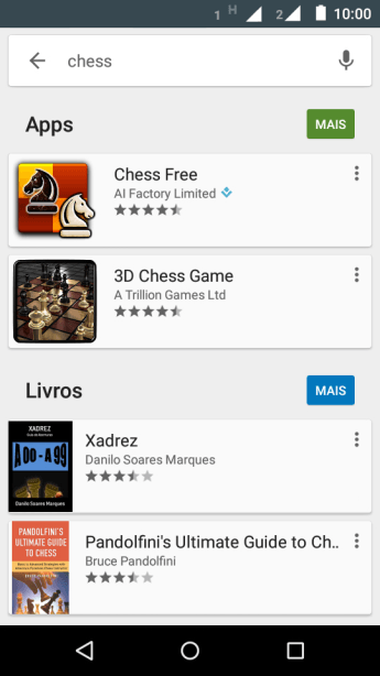 Pressione o app desejado. Pressione o app desejado.