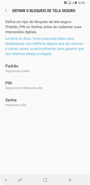 Pressione o código de bloqueio desejado, e siga as instruções da tela para criar um código extra. Pressione o código de bloqueio desejado, e siga as instruções da tela para criar um código extra.