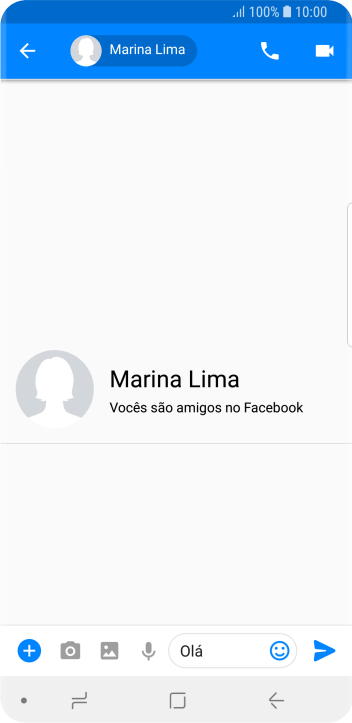 Escreva o texto desejado, e pressione o ícone de enviar. Escreva o texto desejado, e pressione o ícone de enviar.