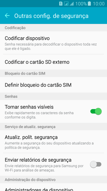Pressione Definir bloqueio do cartão SIM. Pressione Definir bloqueio do cartão SIM.