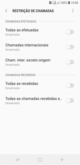 Pressione o indicador ao lado do tipo de bloqueio. Pressione o indicador ao lado do tipo de bloqueio.
