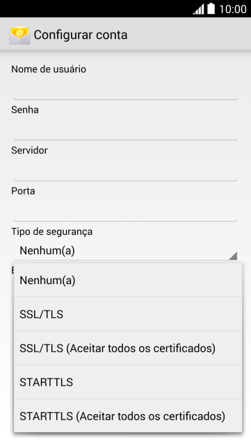 Pressione Nenhum(a) para ativar ou desativar a função. Pressione Nenhum(a) para ativar ou desativar a função.