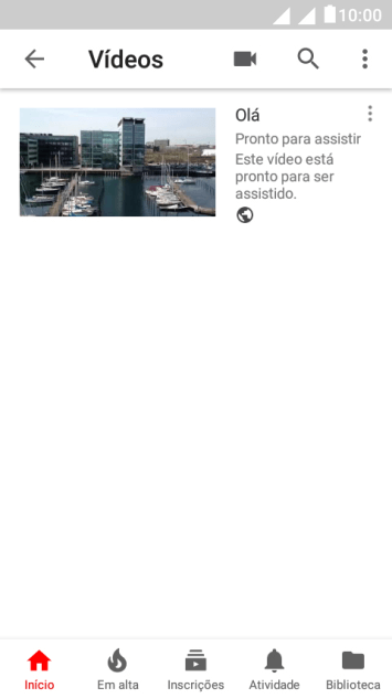 Pressione o ícone de busca. Pressione o ícone de busca.
