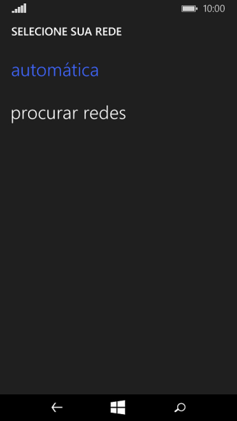 Pressione procurar redes, e aguarde enquanto o celular busca redes disponíveis. Pressione procurar redes, e aguarde enquanto o celular busca redes disponíveis.
