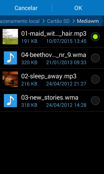 Pressione OK. Pressione OK.