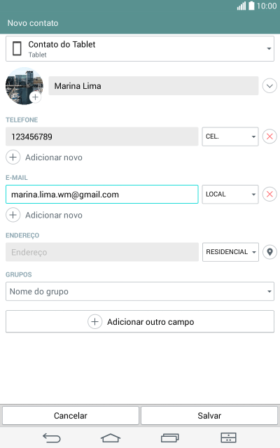 Pressione a lista suspensa ao lado do endereço de e-mail. Pressione a lista suspensa ao lado do endereço de e-mail.