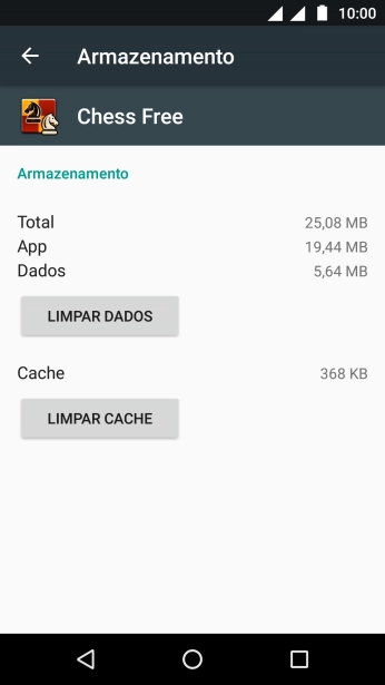 Pressione LIMPAR CACHE. Pressione LIMPAR CACHE.