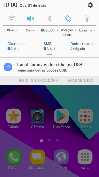 Pressione o ícone de configurações. Pressione o ícone de configurações.