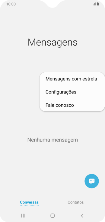 Pressione Configurações. Pressione Configurações.