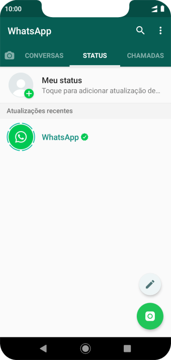 Pressione o ícone de câmera. Pressione o ícone de câmera.