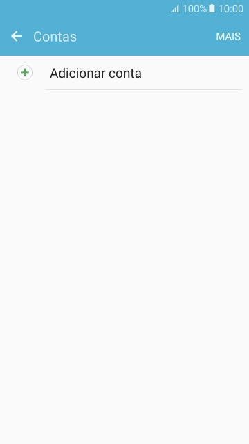Pressione Adicionar conta. Pressione Adicionar conta.