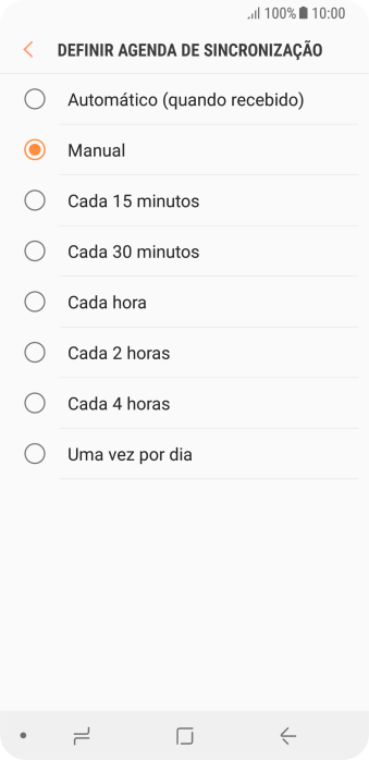Pressione a configuração desejada. Pressione a configuração desejada.