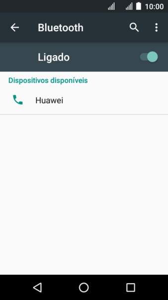 Pressione o dispositivo Bluetooth desejado, e siga as instruções da tela para conectar o dispositivo ao seu celular. Pressione o dispositivo Bluetooth desejado, e siga as instruções da tela para conectar o dispositivo ao seu celular.