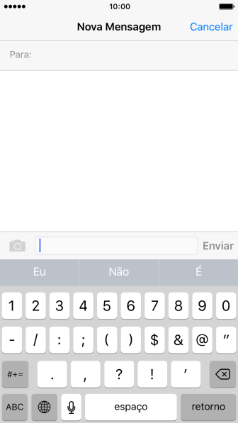 Pressione os números ou caracteres desejados. Pressione os números ou caracteres desejados.