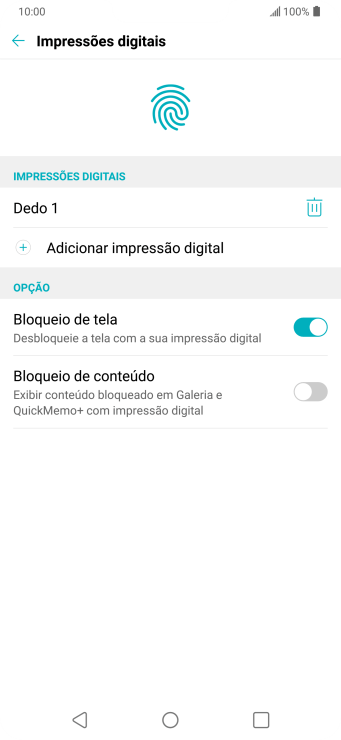 Pressione a tecla de voltar. Pressione a tecla de voltar.