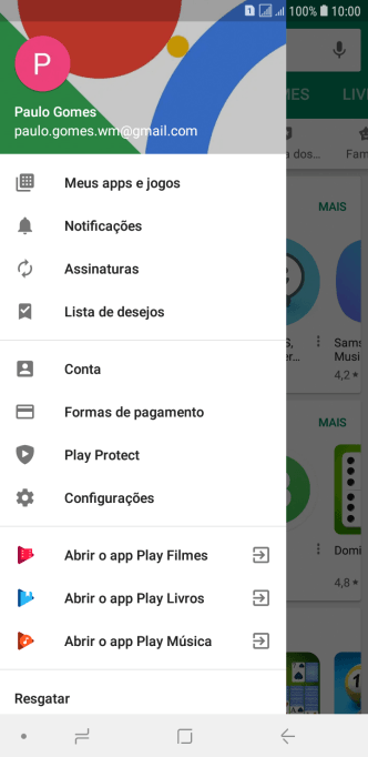 Pressione Configurações. Pressione Configurações.