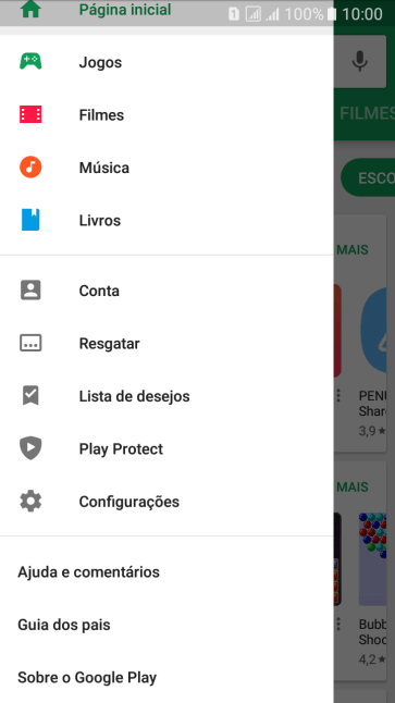 Pressione Configurações. Pressione Configurações.