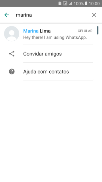Pressione o contato desejado. Pressione o contato desejado.