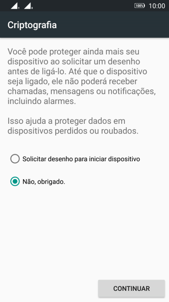 Pressione a configuração desejada. Pressione a configuração desejada.