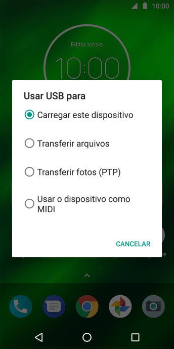 Pressione Transferir arquivos para ativar a função. Pressione Transferir arquivos para ativar a função.
