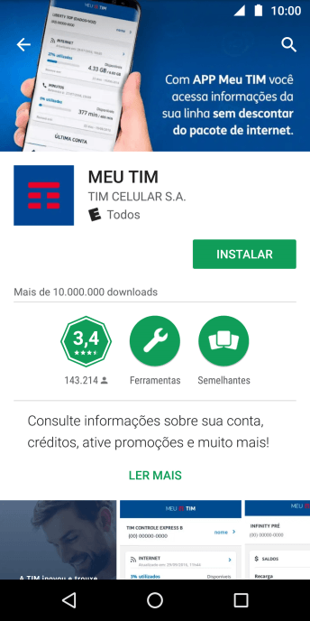 Pressione INSTALAR, e siga as indicações da tela para instalar o app. Pressione INSTALAR, e siga as indicações da tela para instalar o app.