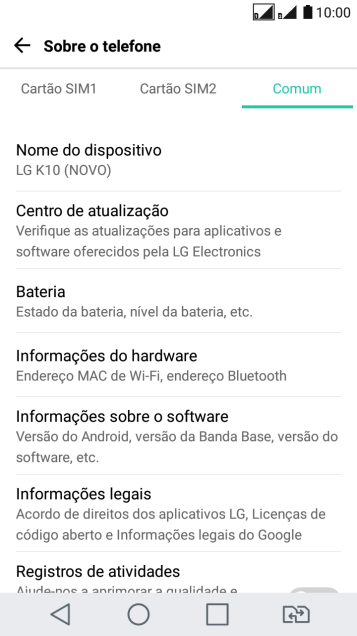 Pressione Centro de atualização. Pressione Centro de atualização.
