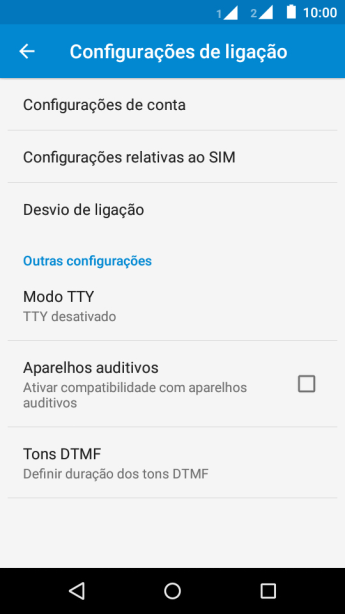 Pressione Configurações relativas ao SIM. Pressione Configurações relativas ao SIM.