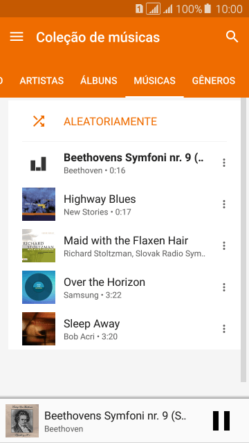 Pressione o título da música abaixo na tela. Pressione o título da música abaixo na tela.