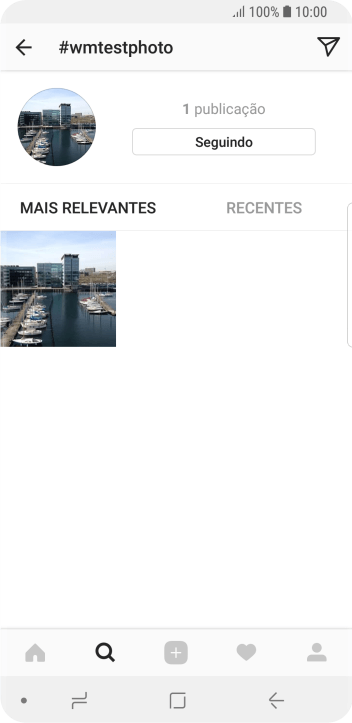 Pressione o ícone de novo post. Pressione o ícone de novo post.
