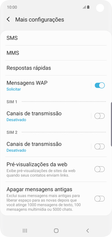 Pressione SMS. Pressione SMS.