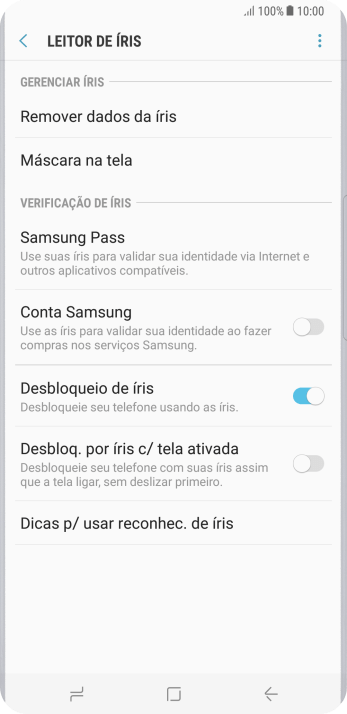 Pressione a tecla de voltar. Pressione a tecla de voltar.