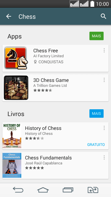 Pressione o app desejado. Pressione o app desejado.