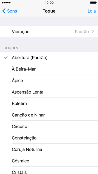 Pressione os toques desejados para escutá-los. Pressione os toques desejados para escutá-los.