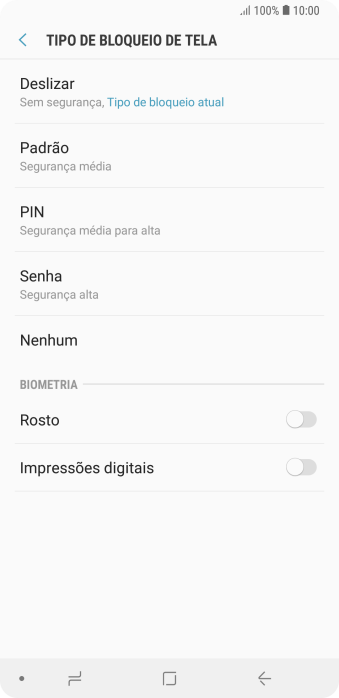 Pressione Impressões digitais. Pressione Impressões digitais.