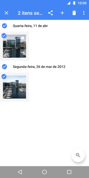 Pressione o ícone de compartilhar. Pressione o ícone de compartilhar.